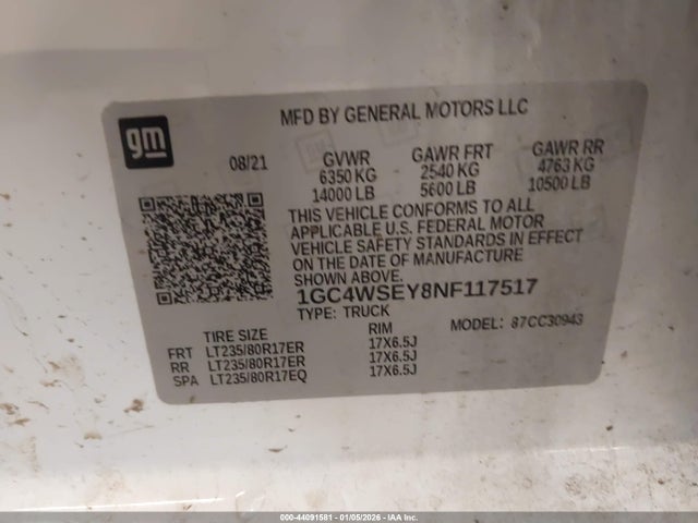 2022 CHEVROLET SILVERADO 3500HD 1GC4WSEY8NF117517 Photo 8