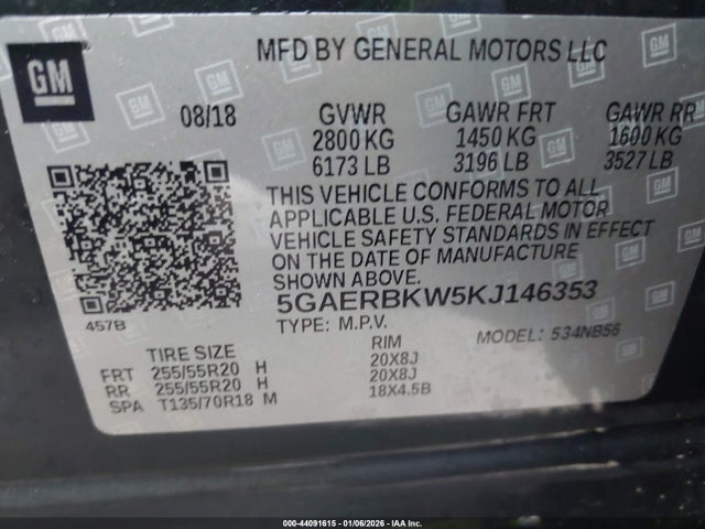 5GAERBKW5KJ146353 Buick Enclave Fwd Essence