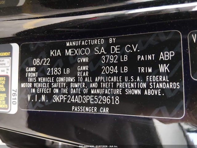 KIA Forte Lxs 2023 3KPF24AD3PE529618 Image 9
