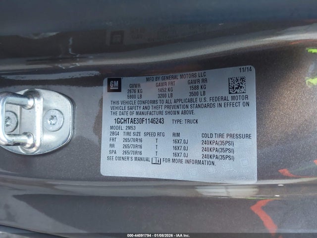 Chevrolet Colorado Wt 2015 1GCHTAE30F1146243 Image 9