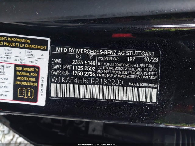 W1KAF4HB5RR182230 Mercedes-Benz C 300