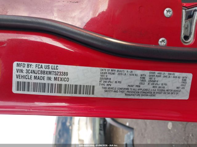 2021 JEEP COMPASS 3C4NJCBBXMT523389 Photo 8