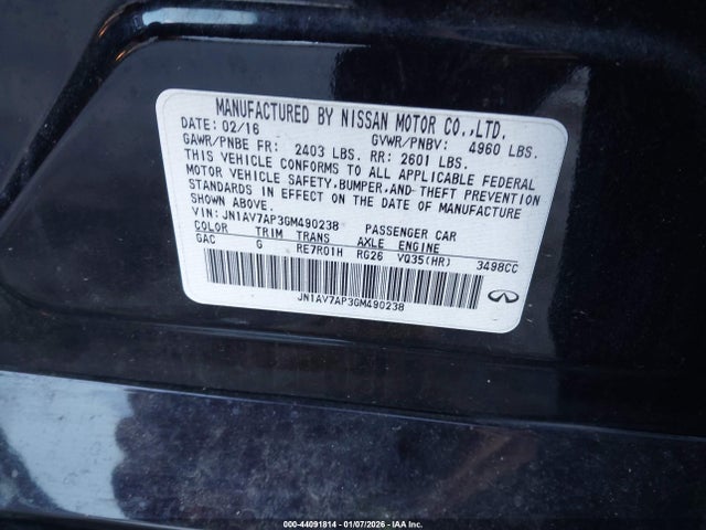 2016 INFINITI Q50 HYBRID JN1AV7AP3GM490238 Photo 8