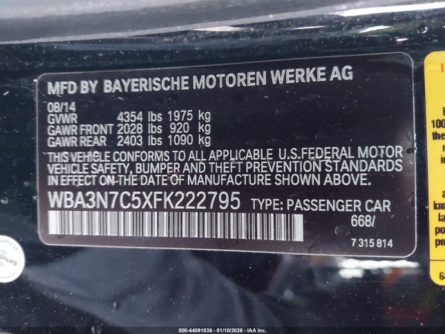 WBA3N7C5XFK222795 BMW 428i