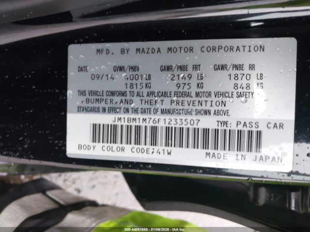 2015 MAZDA MAZDA3 JM1BM1M76F1233507 Photo 8
