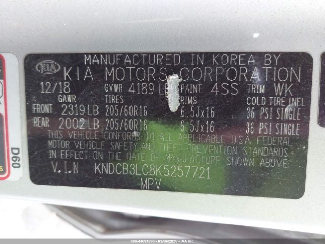 2019 KIA NIRO KNDCB3LC8K5257721 Photo 8