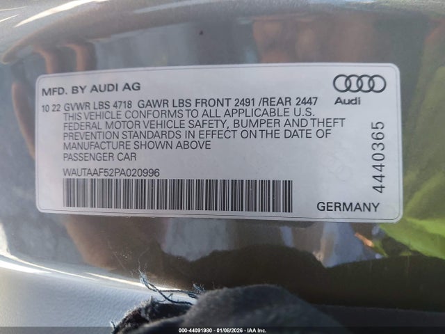 2023 AUDI A5 WAUTAAF52PA020996 Photo 8