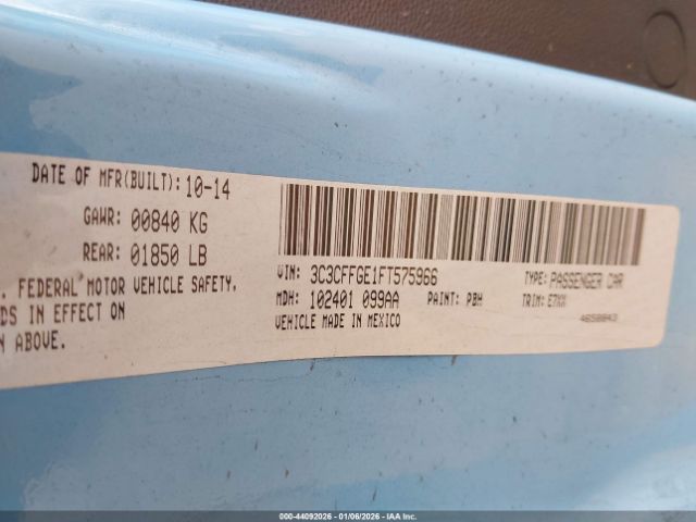 2015 FIAT 500E 3C3CFFGE1FT575966 Photo 8