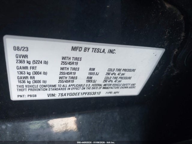 2023 TESLA MODEL Y 7SAYGDEE1PF853810 Photo 8