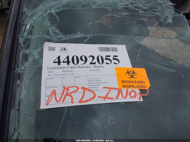3N1AB7AP0GY318996 Nissan SENTRA S