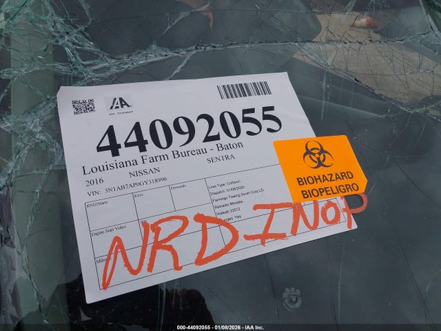 3N1AB7AP0GY318996 Nissan SENTRA S