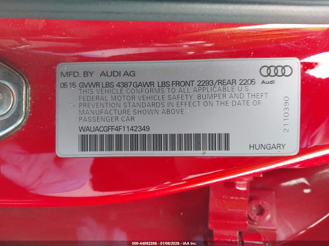 2015 AUDI A3 WAUACGFF4F1142349 Photo 8