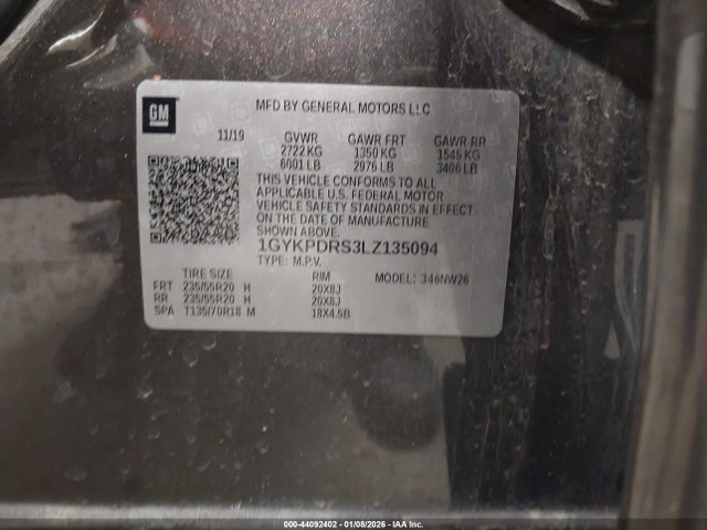 2020 CADILLAC XT6 1GYKPDRS3LZ135094 Photo 8