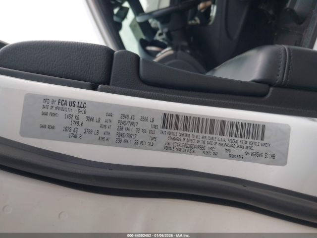 2016 JEEP GRAND CHEROKEE 1C4RJFAG3GC470986 Photo 8