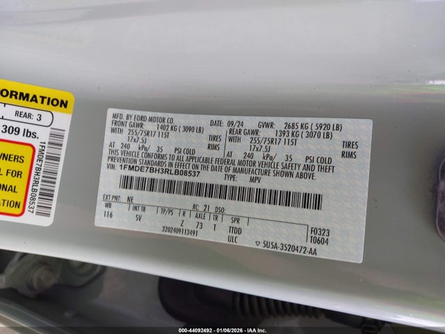 2024 FORD BRONCO 1FMDE7BH3RLB08537 Photo 8