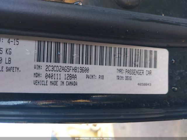 2015 DODGE CHALLENGER 2C3CDZAG5FH819600 Photo 8