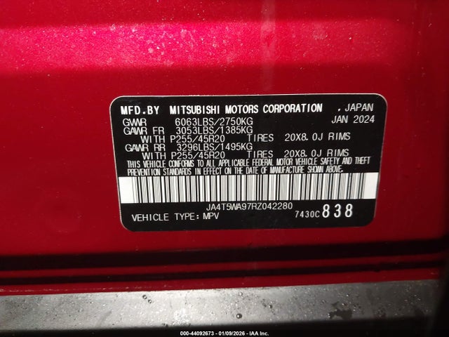 2024 MITSUBISHI OUTLANDER PHEV JA4T5WA97RZ042280 Photo 8