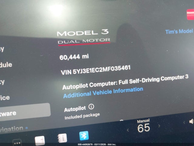 Продаж на аукціоні авто 2021 Tesla Model 3 Performance Dual Motor All-wheel Drive, vin: 5YJ3E1EC2MF035461, номер лоту: 44092679