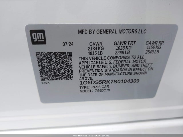 2025 CADILLAC CT5 1G6DS5RK7S0104309 Photo 8