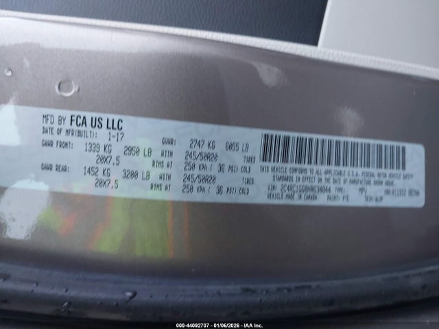 Chrysler Pacifica Limited 2017 2C4RC1GG8HR634844 Image 9