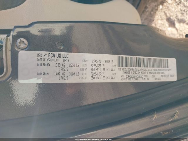 2017 DODGE GRAND CARAVAN 2C4RDGCG6HR566985 Photo 8