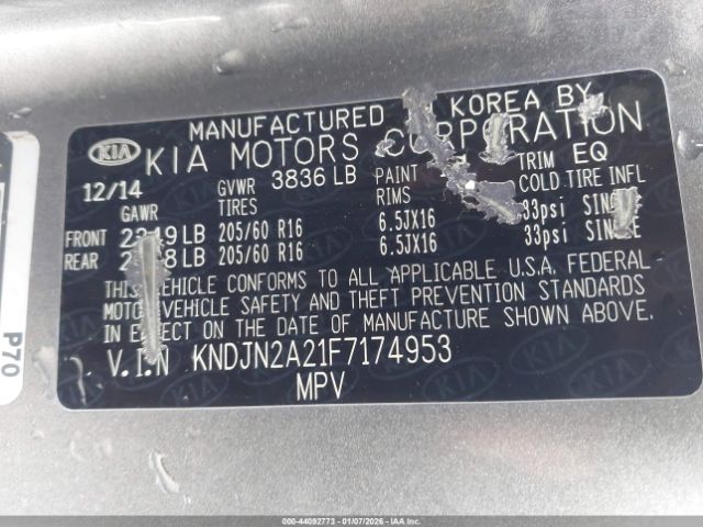 2015 KIA SOUL KNDJN2A21F7174953 Photo 8