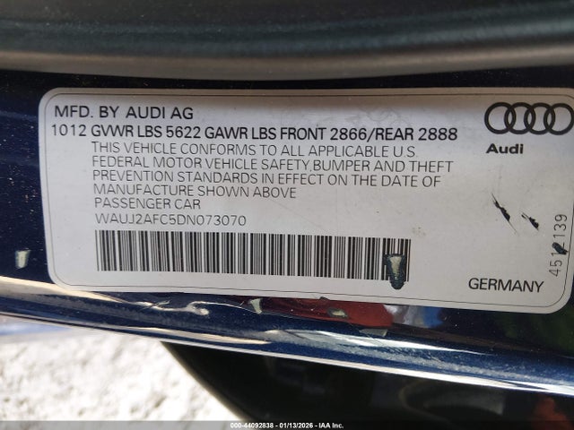 2013 AUDI S6 WAUJ2AFC5DN073070 Photo 8