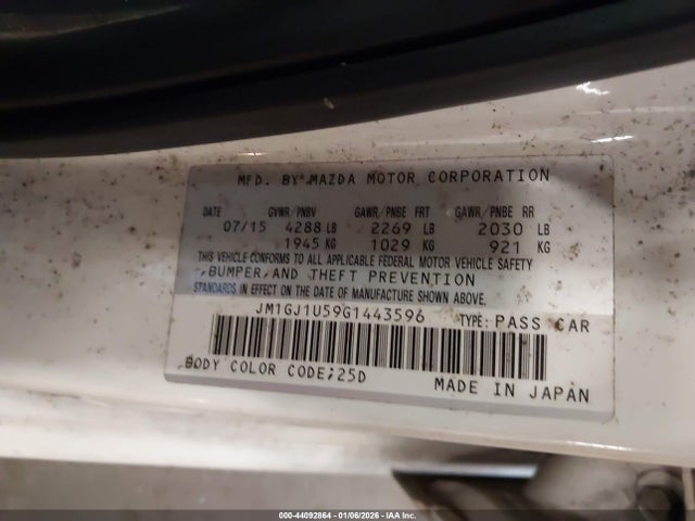 JM1GJ1U59G1443596 Mazda Mazda6 I Sport