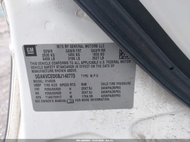 2011 BUICK ENCLAVE 5GAKVCED6BJ148773 Photo 8