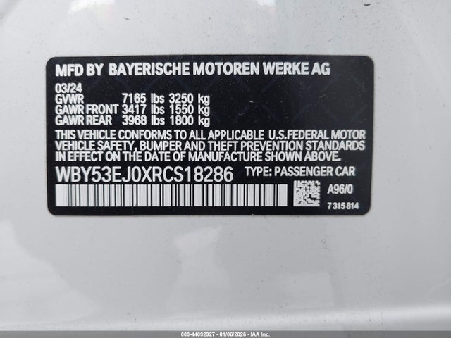 2024 BMW I7 WBY53EJ0XRCS18286 Photo 8