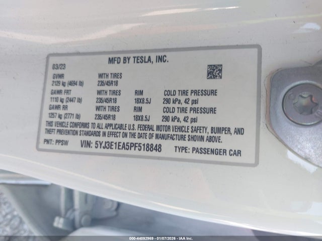 2023 TESLA MODEL 3 5YJ3E1EA5PF518848 Photo 8
