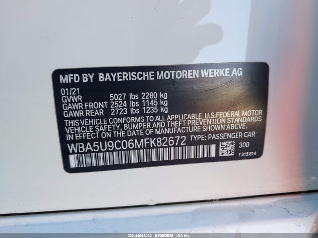 2021 BMW 3 SERIES WBA5U9C06MFK82672 Photo 8