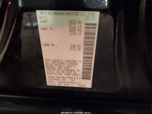 2013 NISSAN ALTIMA 1N4AL3AP7DN494137 Photo 8