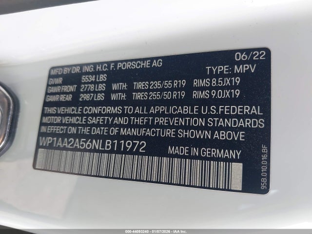 2022 PORSCHE MACAN WP1AA2A56NLB11972 Photo 8