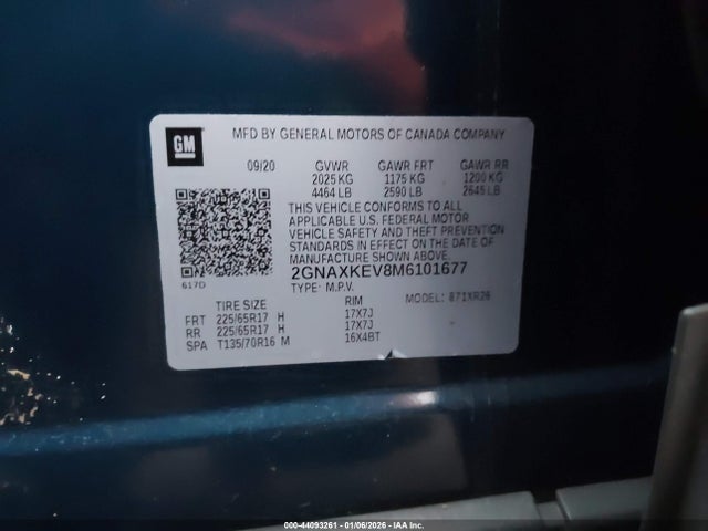 Chevrolet Equinox Fwd Lt 2021 2GNAXKEV8M6101677 Image 9