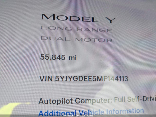 2021 TESLA MODEL Y 5YJYGDEE5MF144113 Photo 6