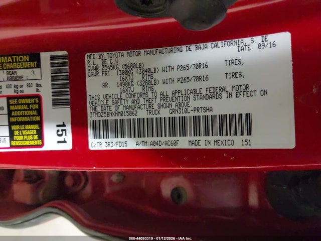 3TMDZ5BNXHM015062 Toyota Tacoma Trd Off Road