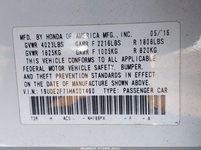 2017 ACURA ILX 19UDE2F71HA001460 Photo 8
