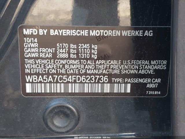 2015 BMW 528I WBA5A7C54FD623736 Photo 8
