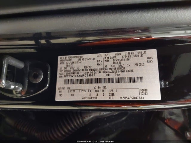 1FTFW1E5XMFC65921 Ford F-150 Lariat