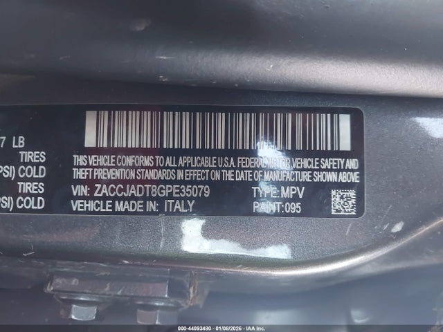 ZACCJADT8GPE35079 Jeep Renegade Limited