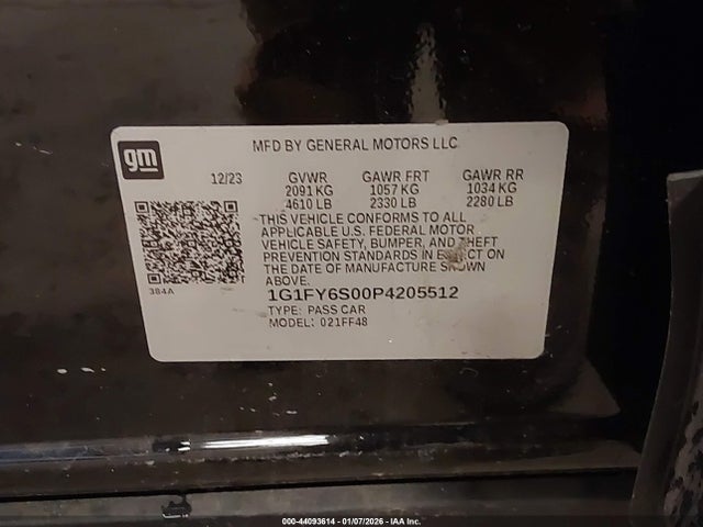 1G1FY6S00P4205512 Chevrolet Bolt Euv Fwd Lt