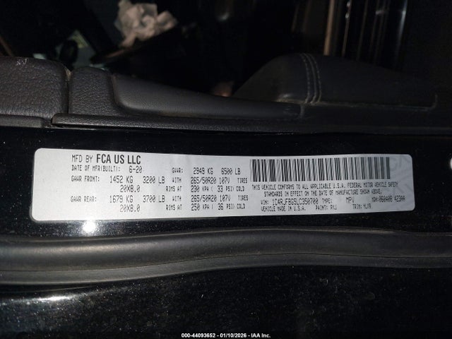 Продажа на аукционе авто 2020 Jeep Grand Cherokee Limited X 4x4, vin: 1C4RJFBG5LC350700, номер лота: 44093652