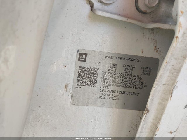 1G1ZB5ST2MF044843 Chevrolet Malibu Fwd Ls