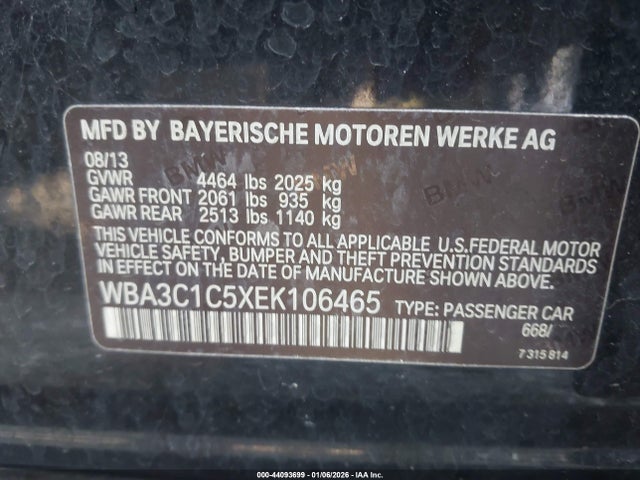 WBA3C1C5XEK106465 BMW 328I