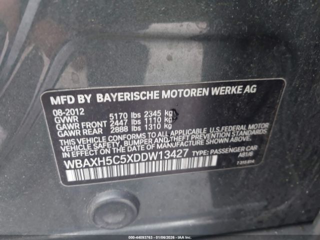 2013 BMW 528I WBAXH5C5XDDW13427 Photo 8