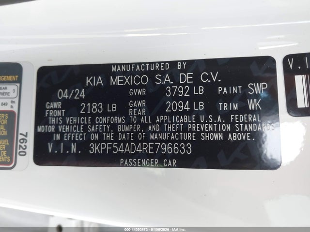 KIA Forte Gt-line 2024 3KPF54AD4RE796633 Image 9