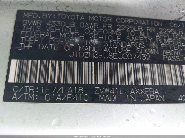 2014 TOYOTA PRIUS V JTDZN3EU8EJ007432 Photo 8