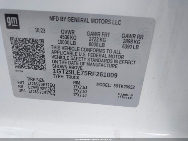 GMC Sierra 2500hd 4wd Long Bed Pro 2024 1GT29LE75RF261009 Image 9