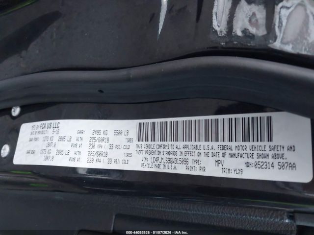 2016 JEEP CHEROKEE 1C4PJMJS9GW315096 Photo 8